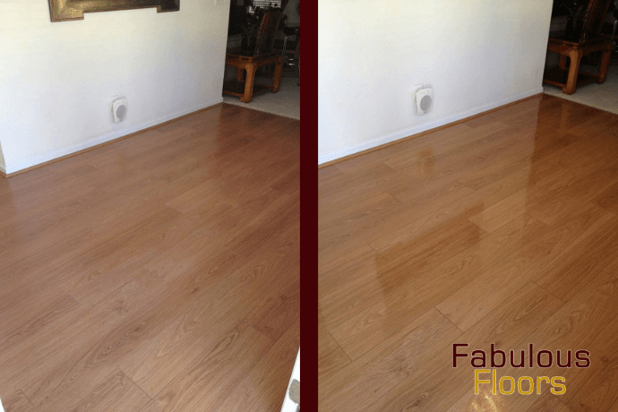 Before and after hardwood floor resurfacing in Hollywood, SC