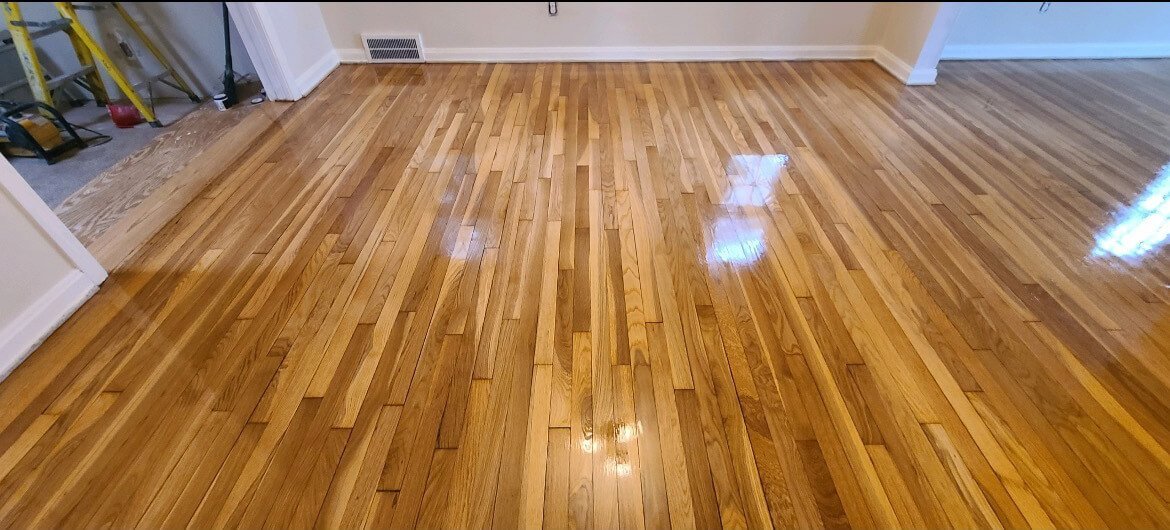 a refinished kitchen floor 